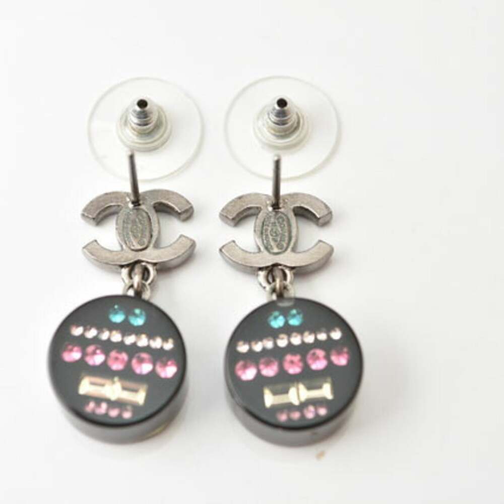 Chanel Cc Logo Circle Earrings Metal #207494C84B - Picture 5 of 6